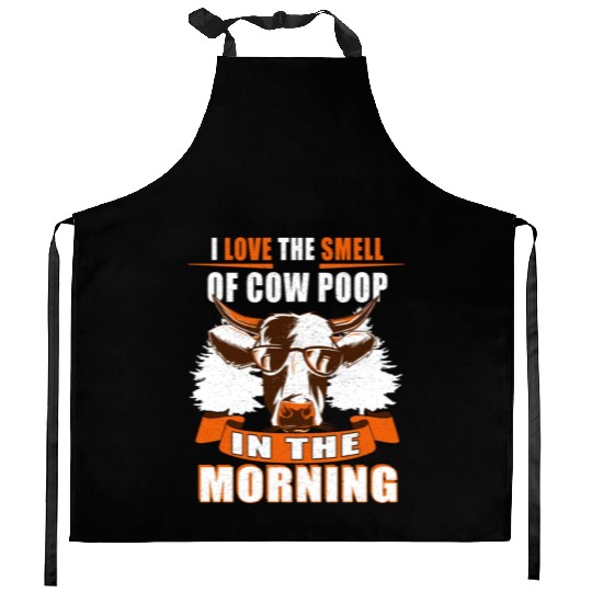 Cow Farmer Cow Shit Cows Kitchen Aprons