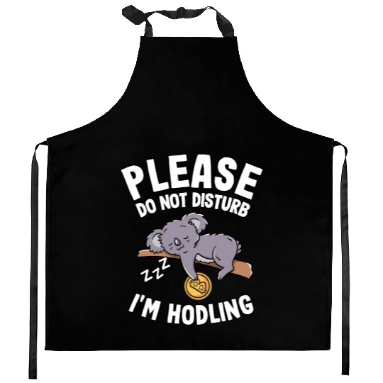 Please Do Not Disturb Funny Bitcoin Koala Hodl BTC Kitchen Aprons