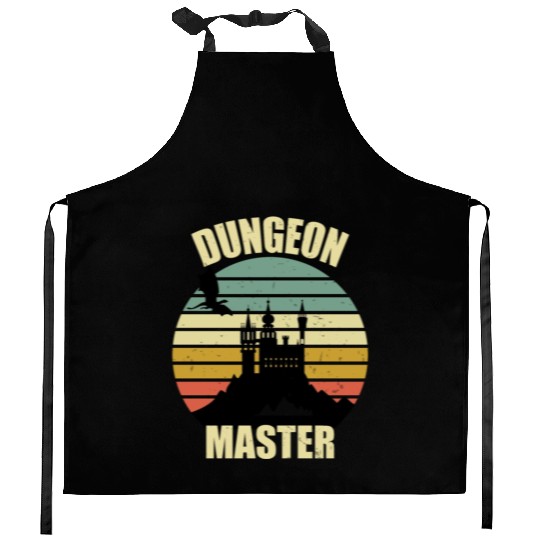Dungeon Master - Bez I'm DM Smiles Retro Dragon Kitchen Aprons