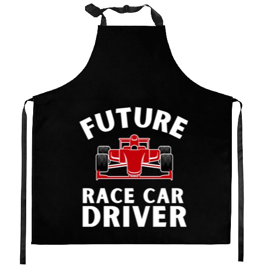 Racing Race Car Driver And Muscle Car Kitchen Aprons