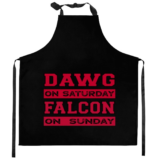 Dawg On Saturday Falcon On Sunday Atlanta Athens F Kitchen Aprons