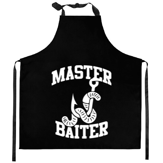 master baiter- fishing gift Kitchen Aprons