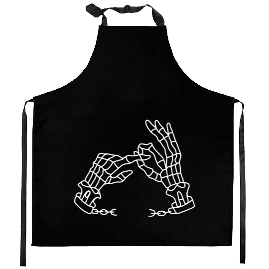 Skeleton Hands Funny Kitchen Aprons