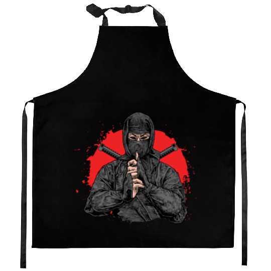 Ninja Samurai Kendo Katana Japan Yakuza Shinobi Kitchen Aprons