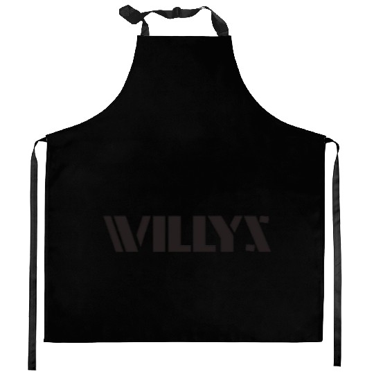 Willys Jeep Logo Kitchen Aprons