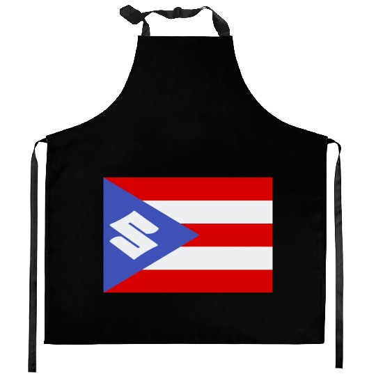 Suzuki Puerto Rico Flag Kitchen Aprons