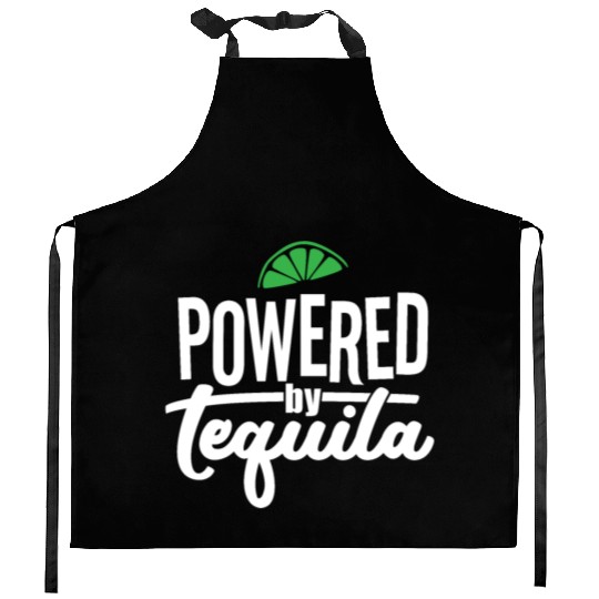 Powered by Tequila Kitchen Aprons