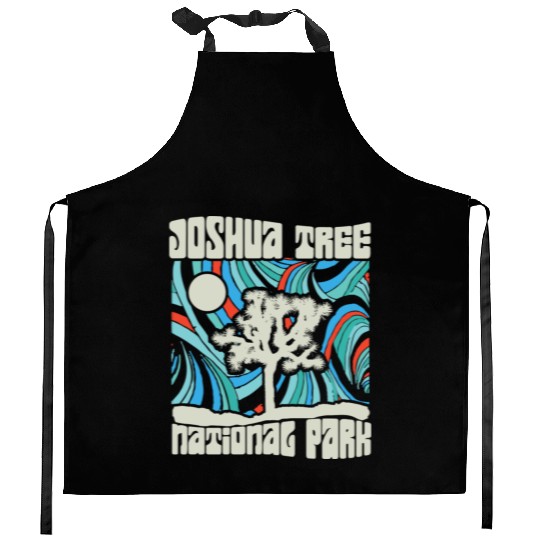 Joshua Tree National Park Retro Psychedelic 60S Ho Kitchen Aprons