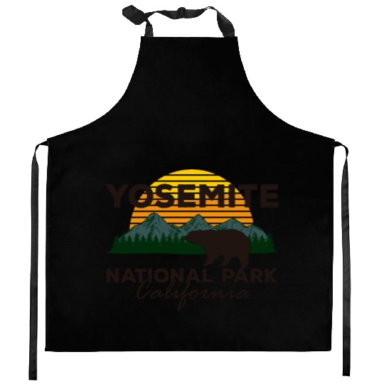 Yosemite National Park California Mountain Bear Kitchen Aprons