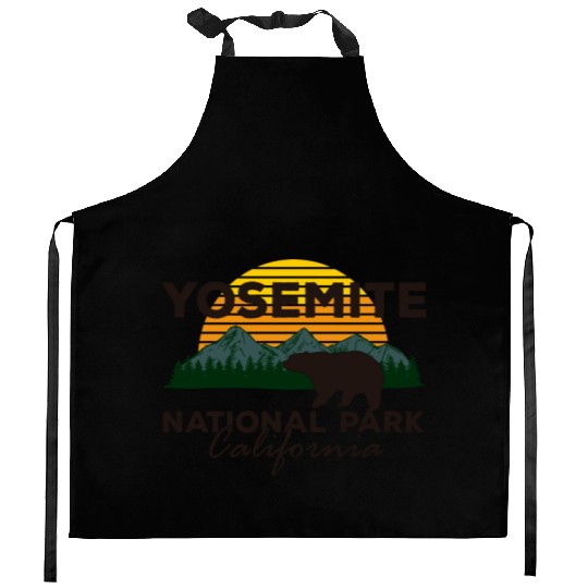 Yosemite National Park California Mountain Bear Kitchen Aprons