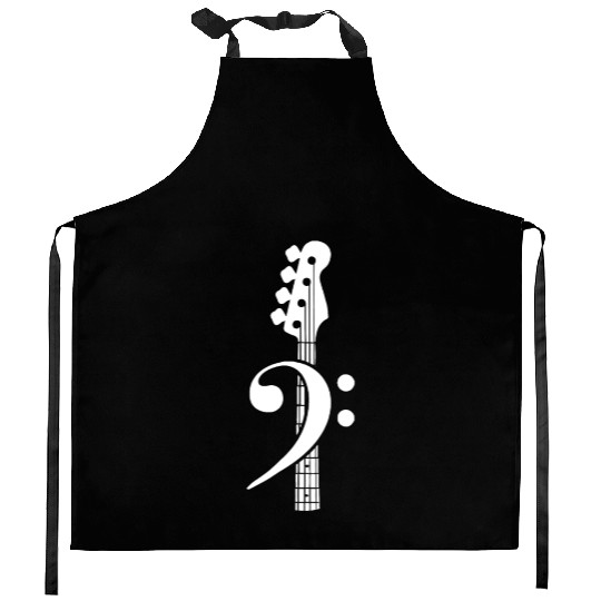 Bass Guitar Player Bass Guitar Musician Kitchen Aprons
