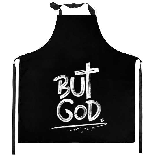 But God Cross Christian Kitchen Aprons