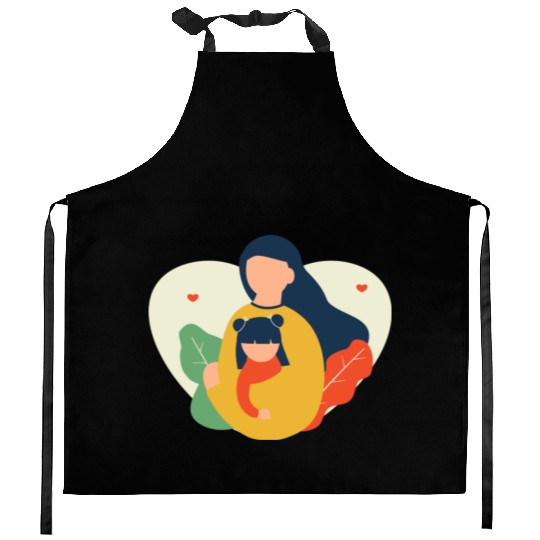 I Love You, Mama & Baby Kitchen Aprons, Mommy and Me Kitchen Aprons