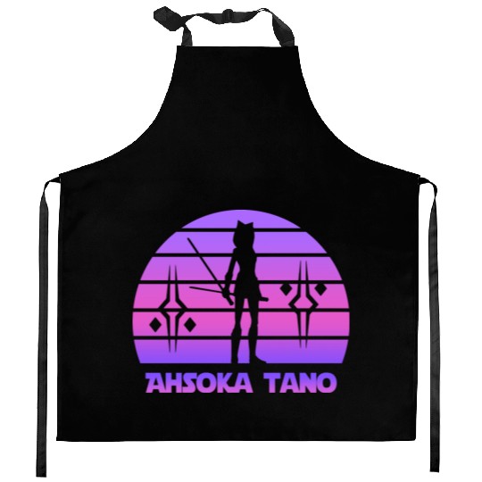 Ahsoka tano - Synthwave Kitchen Aprons
