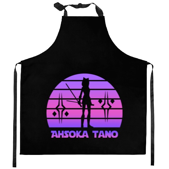 Ahsoka tano - Synthwave Kitchen Aprons