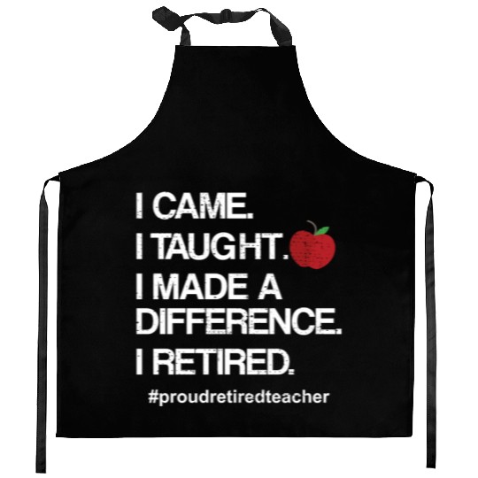 Funny Teacher Retirement Retired School Teacher Kitchen Aprons