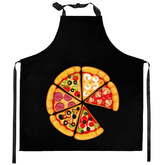 Pizza and Slice Dad and Son Matching Kitchen Aprons