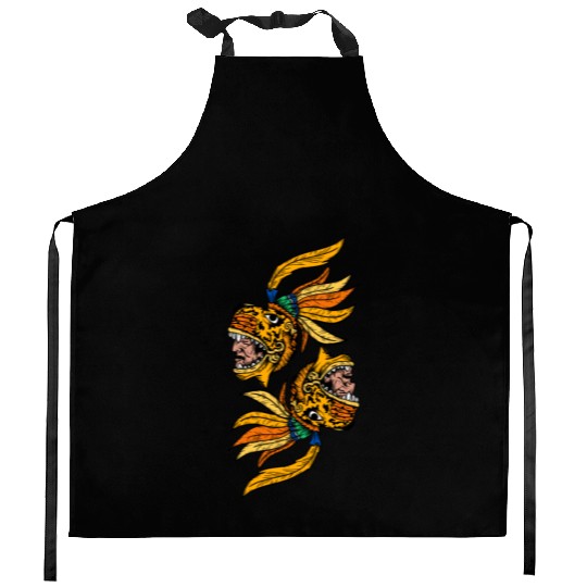 Aztec Warior Jaguar Maya Inca Culture Kitchen Aprons