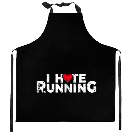 Funny Gifts For Jogging Runners I Hate Running Kitchen Aprons