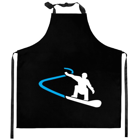 snowboarder snowboarding snowboard Kitchen Aprons