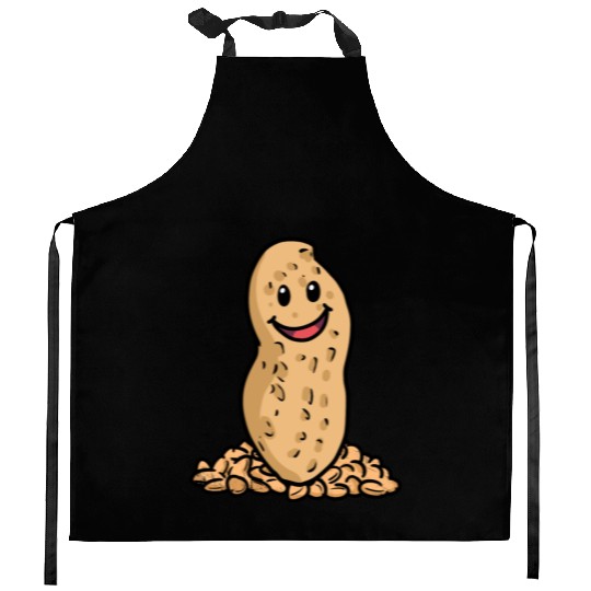 happy Peanuts Nuts Kids Baby Snack Illustration Kitchen Aprons