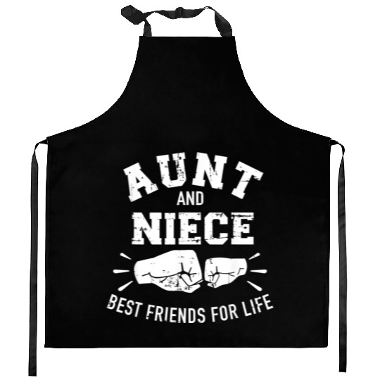 Aunt and niece friends for life Kitchen Aprons