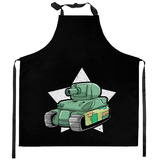 Sherman M4A1 WWII Army Tank History Vintage Kitchen Aprons