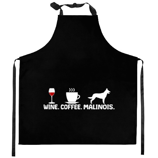 Belgian Malinois Wine Coffee Gift for Mom Kitchen Aprons