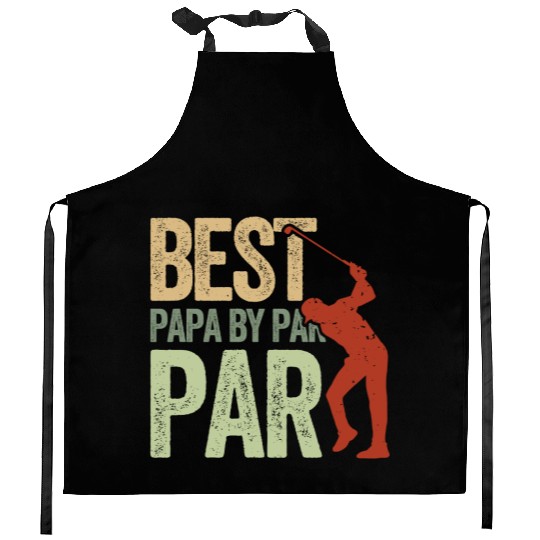 Best Papa By Par Father's Day Papa Dad Golf Lover Kitchen Aprons