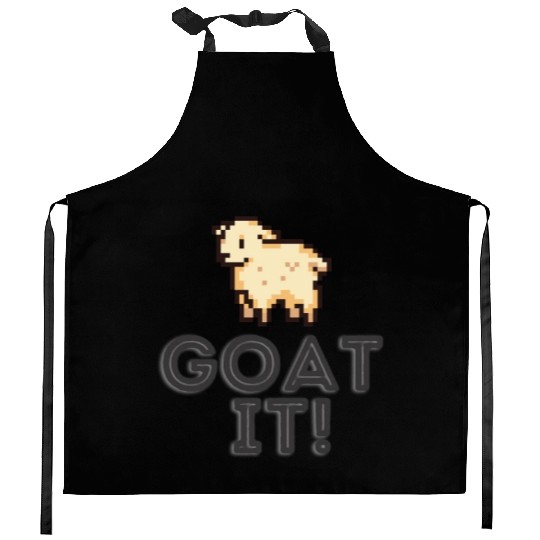 Gamer - Goat it - Level complete Kitchen Aprons
