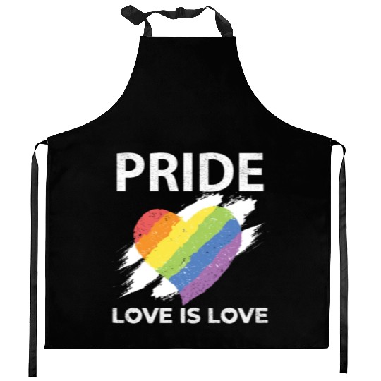 LGBTQAI Pride Love is Love Kitchen Aprons