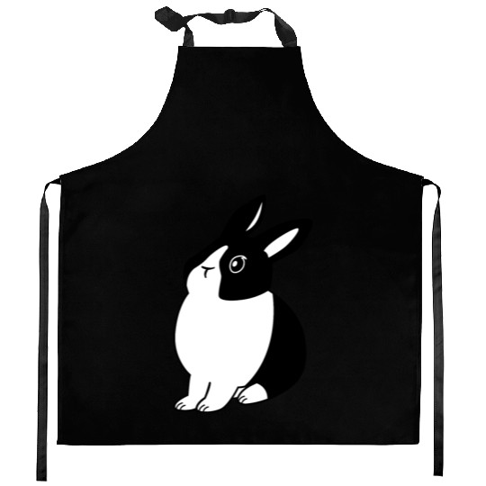 Black And White Dutch Rabbit Kitchen Aprons