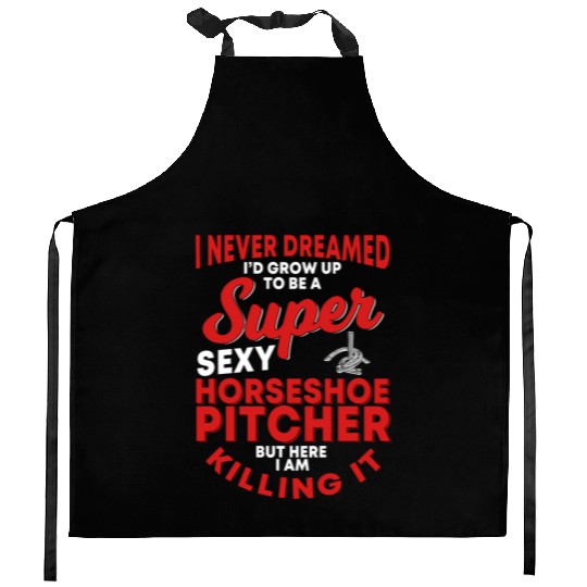 Horseshoe Pitcher Kitchen Aprons