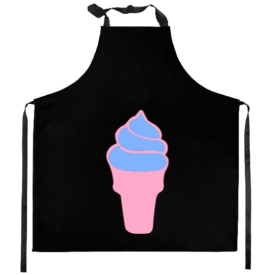Mint-Strawberry Ice-Cream Con-I Love Ice cream Kitchen Aprons