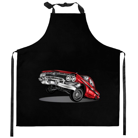lowrider car Kitchen Aprons