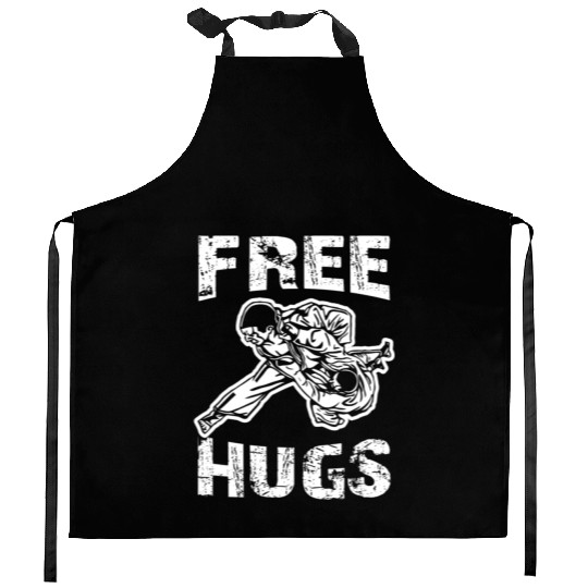 Funny Free Hugs Jiu Jitsu BJJ Choke MMA Gear Kitchen Aprons