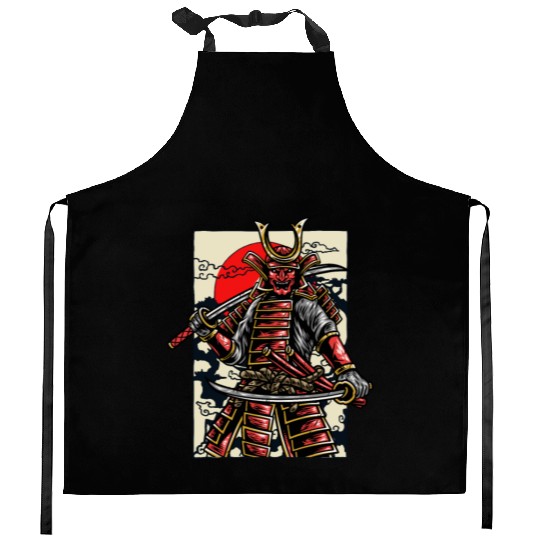 Katana Samurai Ninja Japan Shinobi Warrior Gift Kitchen Aprons