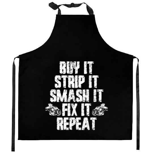 Buy Strip Smash Fix Repeat Demolition Derby Car Kitchen Aprons