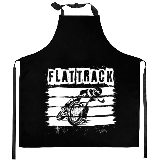 FLAT TRACK MOTORCYCLE racing dirt track speedway Kitchen Aprons