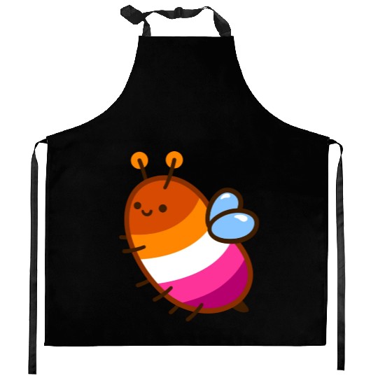 les-bee-an lesbian bee Kitchen Aprons