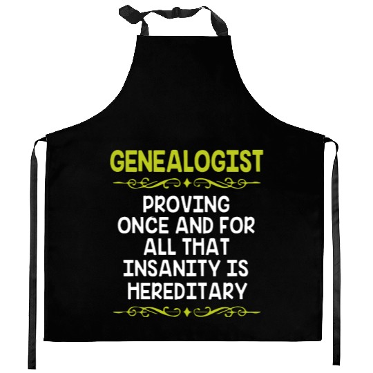 Family History Ancestry Genealogy Genealogist Kitchen Aprons