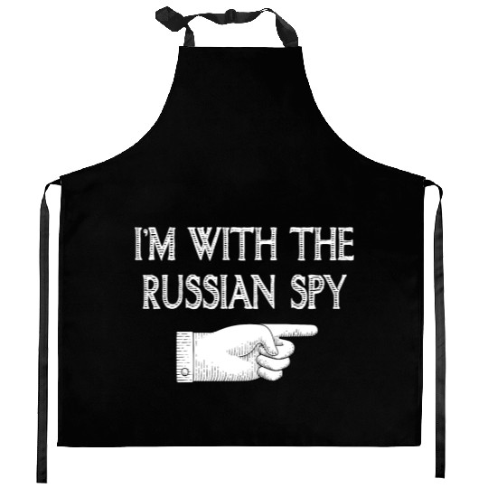 I'm With Russian spy Matching Halloween Costume Kitchen Aprons