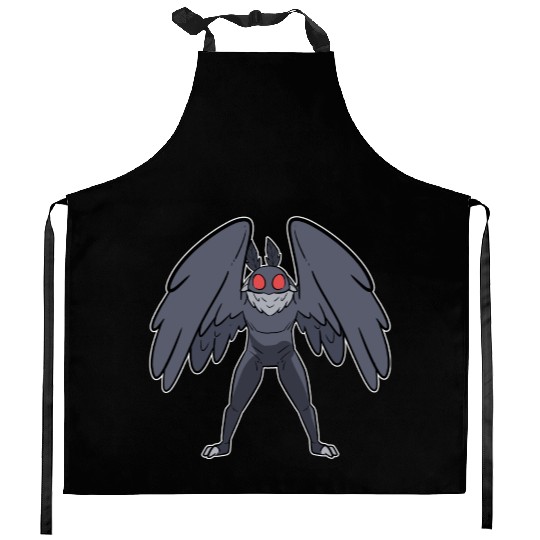 Mothman Mythical Creatures Folklore Cryptid Kitchen Aprons