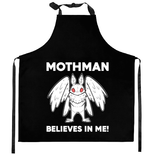 Mothman Believes In Me Kitchen Aprons