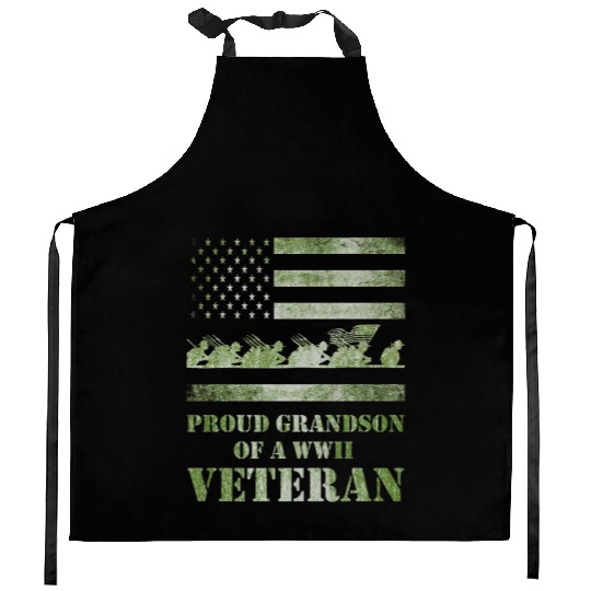 World War 2 Ii 80th Anniversary Proud Grandson Of Kitchen Aprons