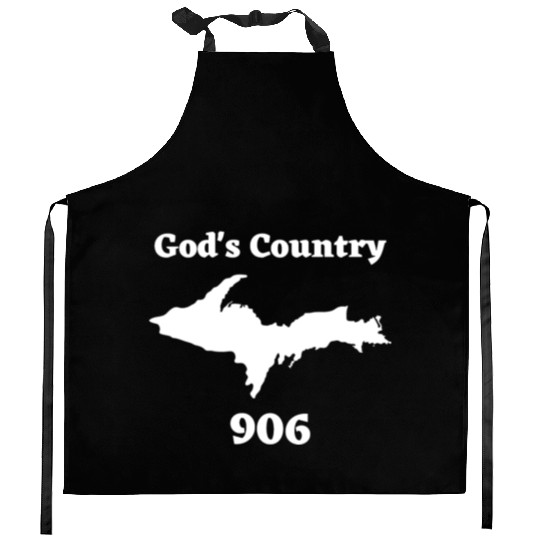 God's Country 906, Upper Peninsula Michigan Yooper Kitchen Aprons