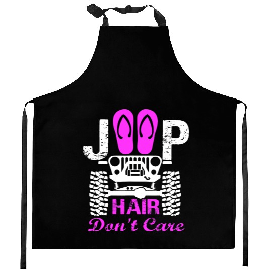 Jeep Hair Don't Care Kitchen Aprons