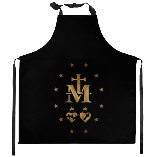 Miraculous Medal Kitchen Aprons