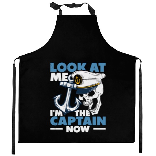 Captain Boat Lovers Fishermen Sailing Boating Kitchen Aprons
