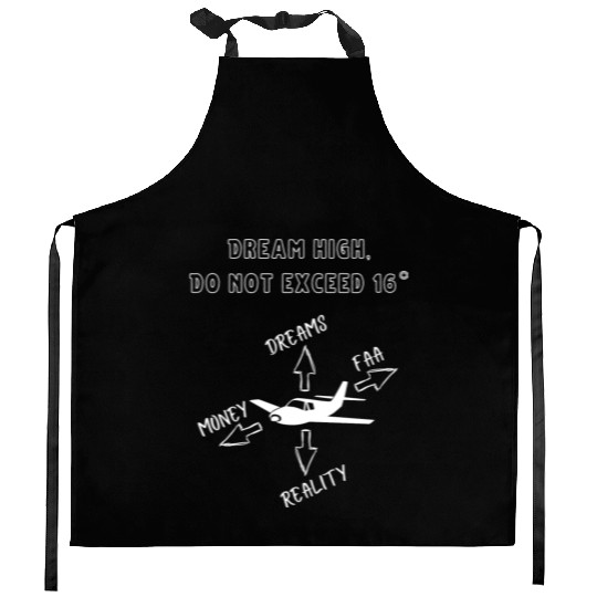 The real 4 forces of flight - dark colors Kitchen Aprons